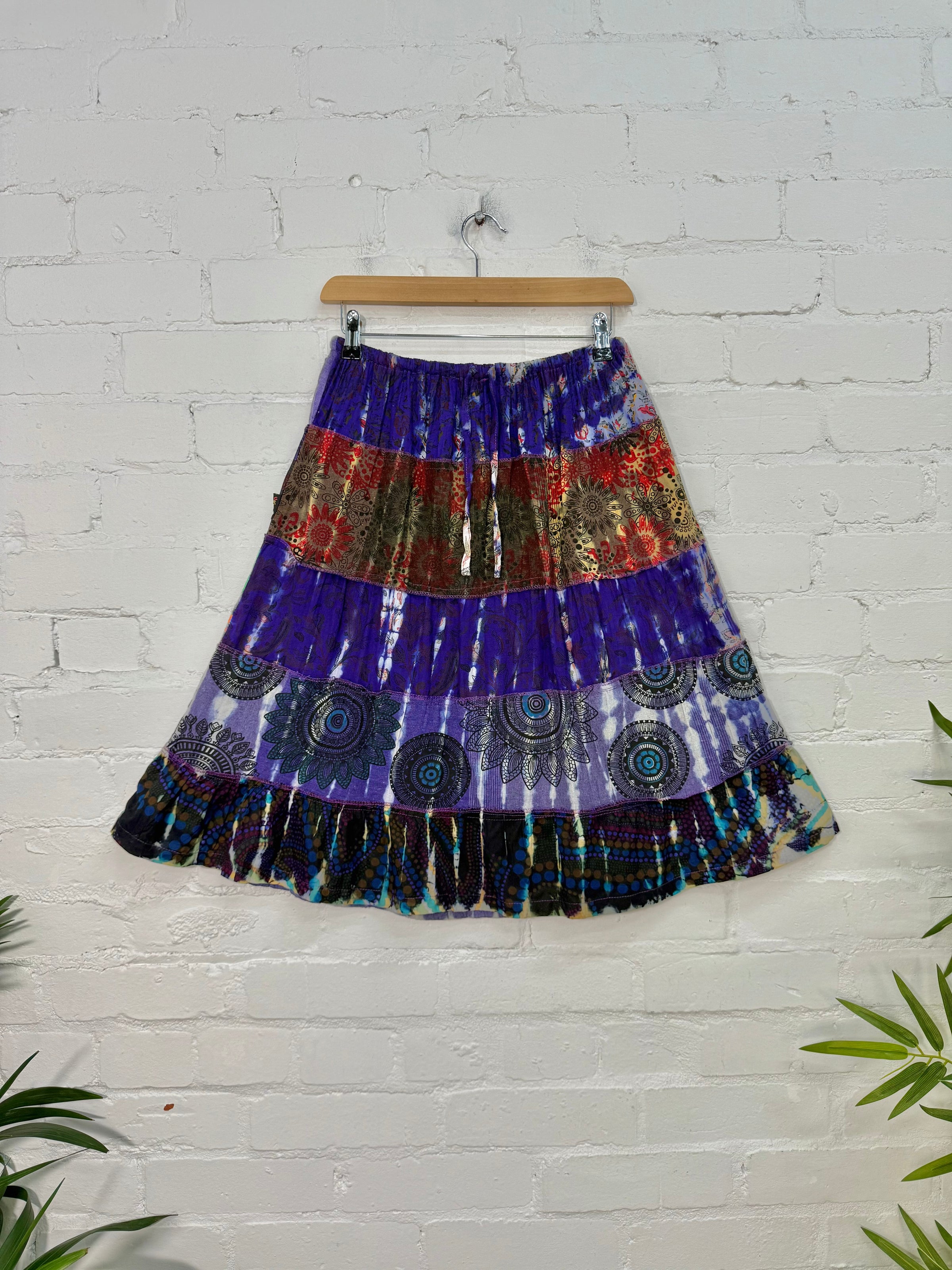 Patchwork Midi Skirt