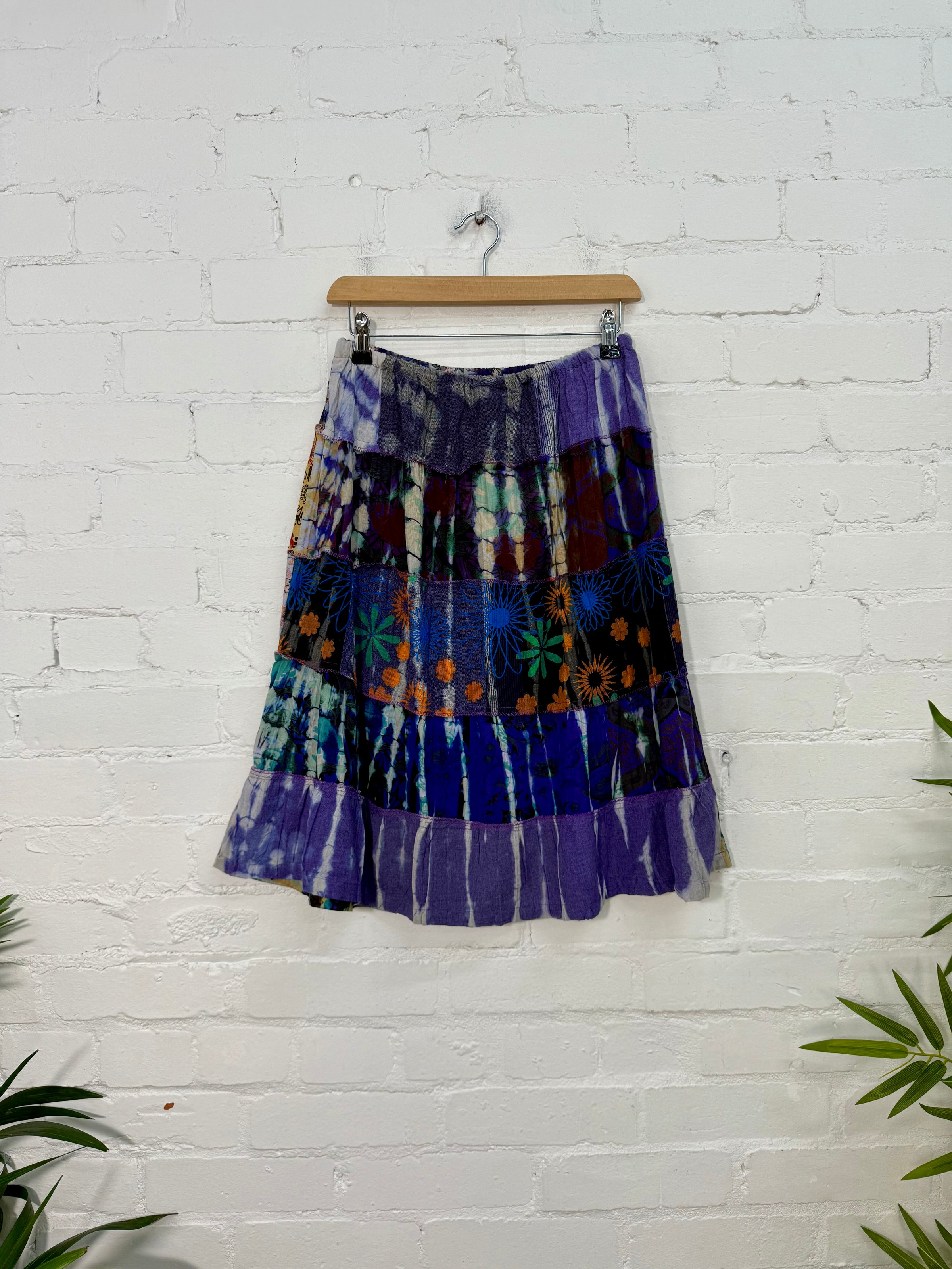 Patchwork Midi Skirt