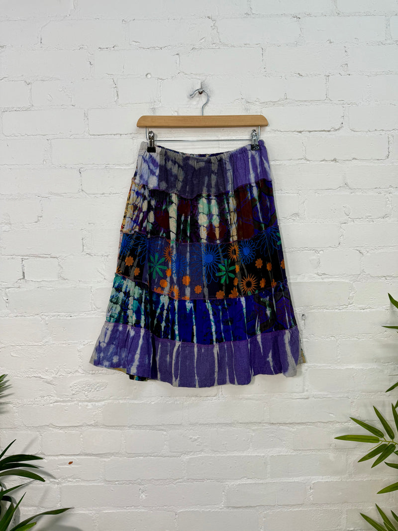 Patchwork Midi Skirt