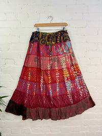 Patchwork Long Skirt