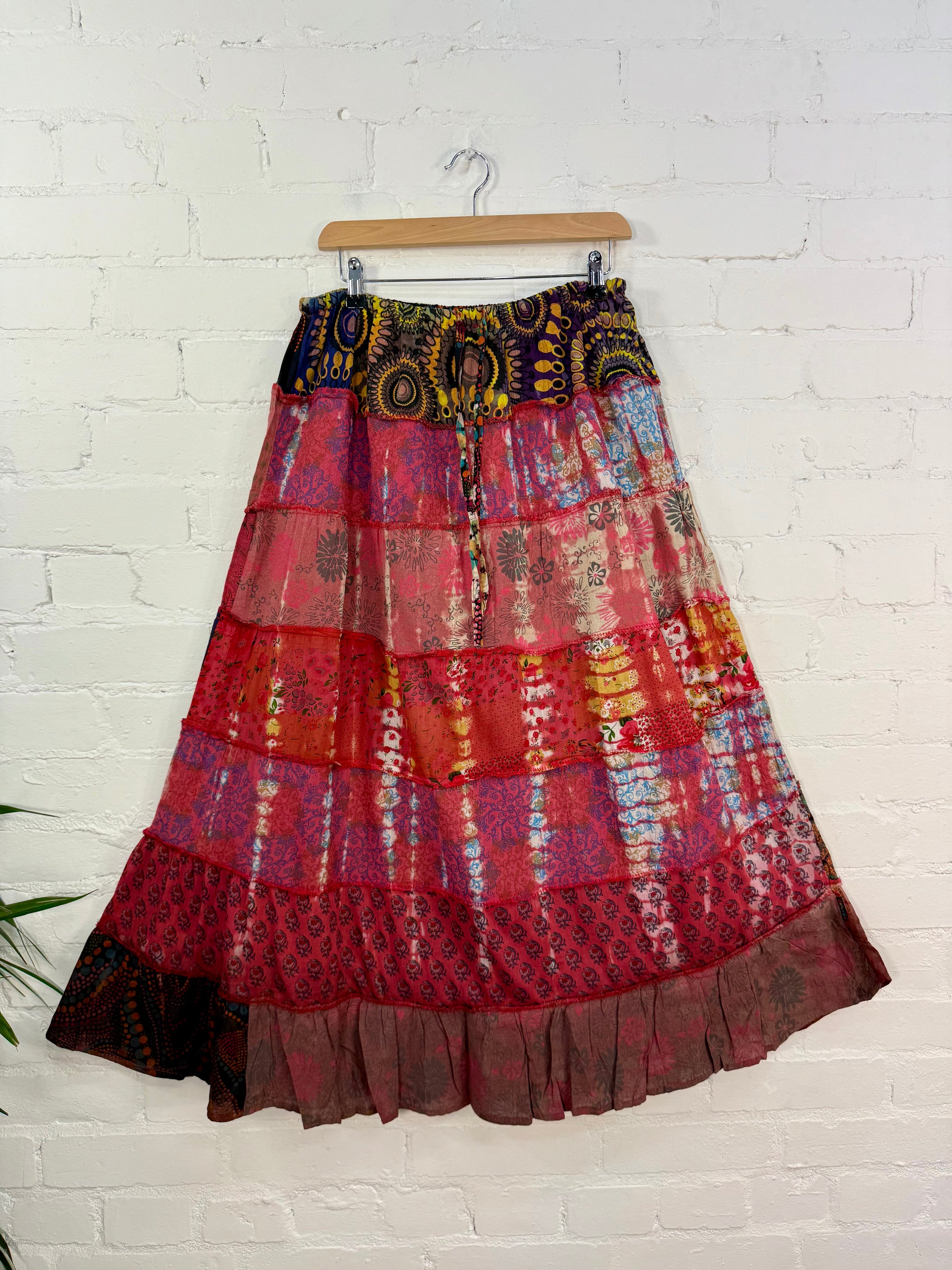 Patchwork Long Skirt