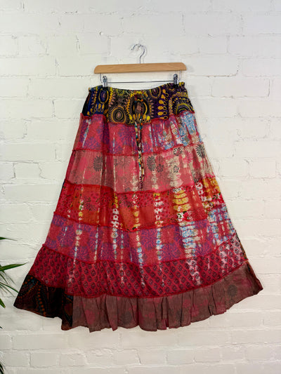 Patchwork Long Skirt