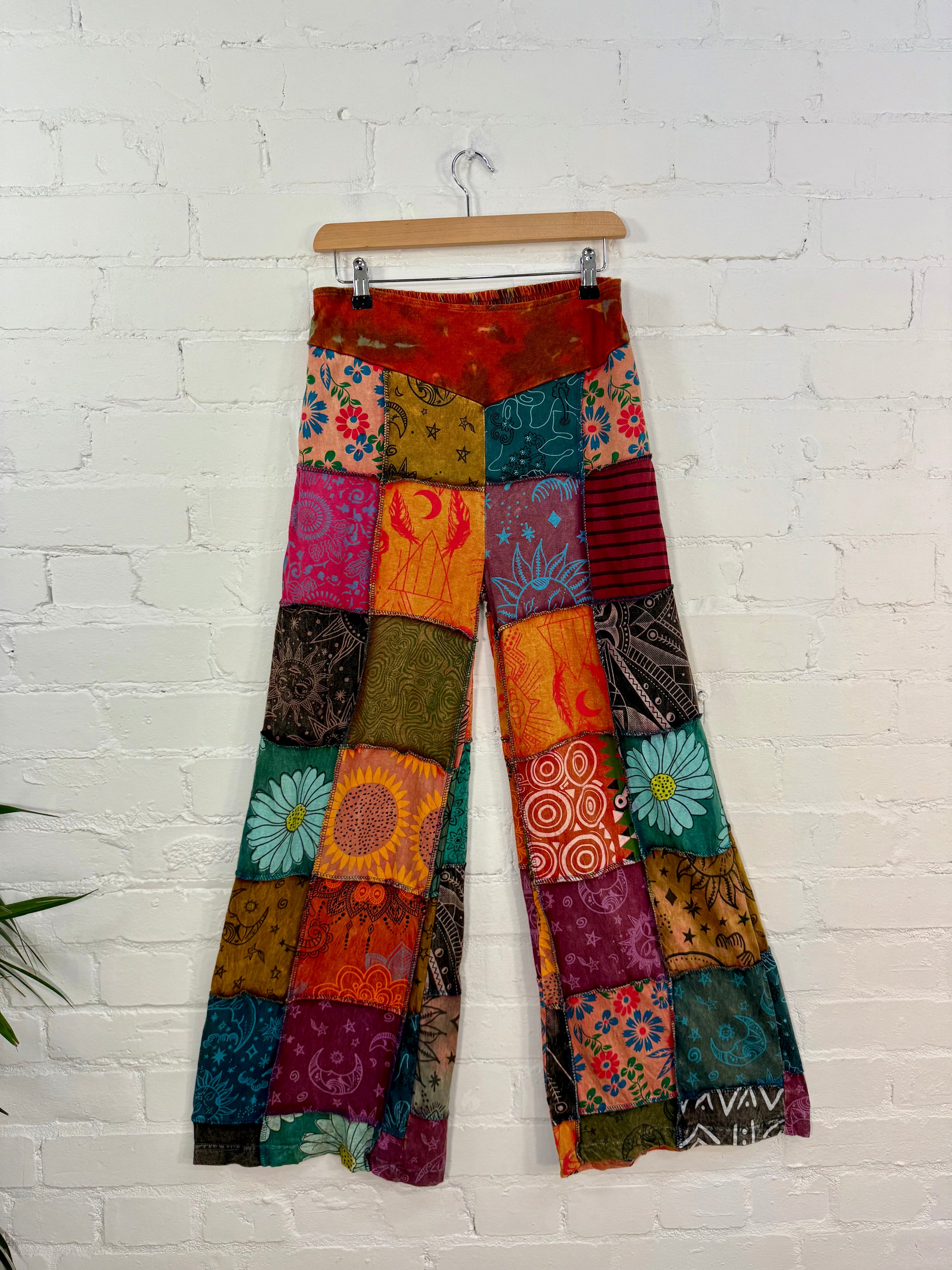 Patch Wide Leg Trousers