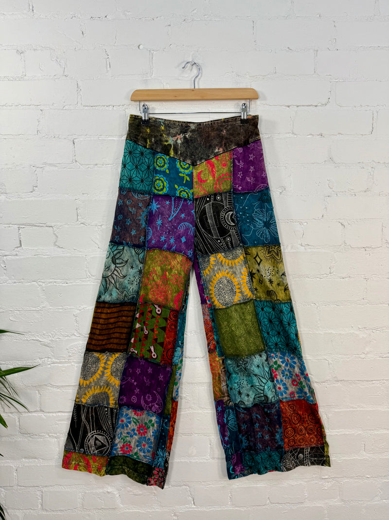 Patch Wide Leg Trousers