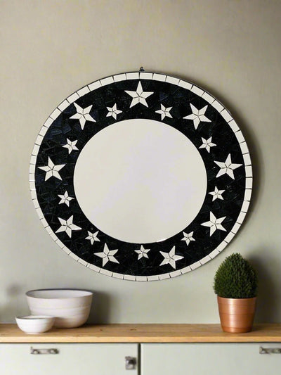 Round Starry Mosaic Mirror