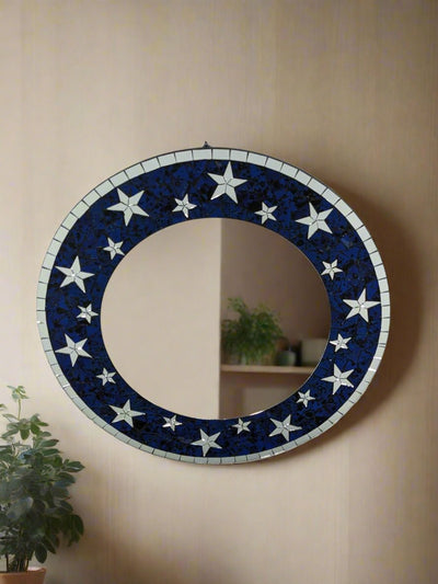 Round Starry Mosaic Mirror