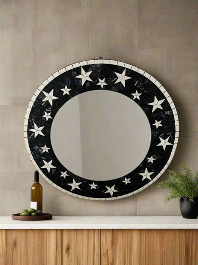Round Starry Mosaic Mirror