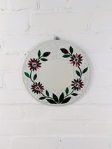 Round Mosaic Flower Mirror