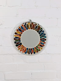 Multicolour Round Mosaic Mirror