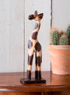 Extra Small Wooden Dark Giraffe