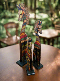 Set Of 3 Stripe Horses