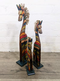 Set Of 3 Stripe Horses