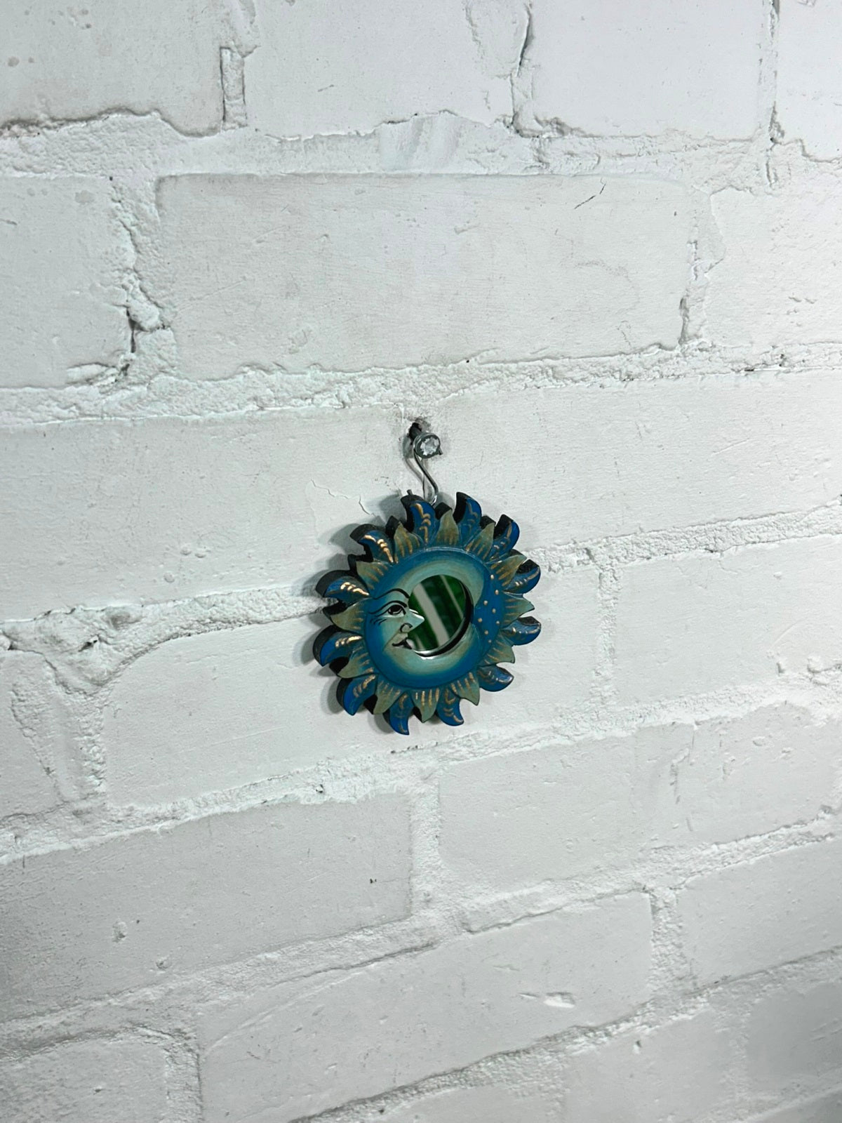 Blue Sun and Moon Mirror