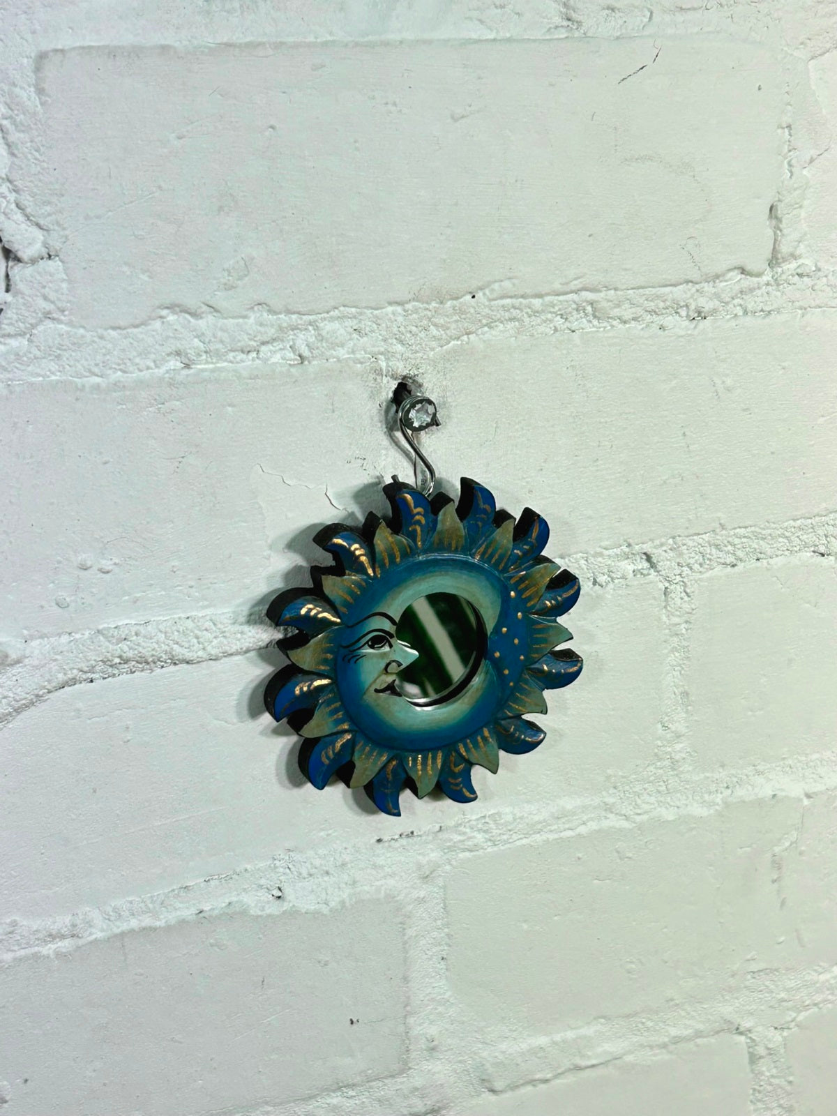 Blue Sun and Moon Mirror