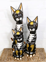 Set Of Three Black Cats