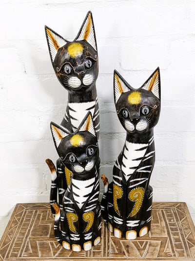 Set Of Three White Cats