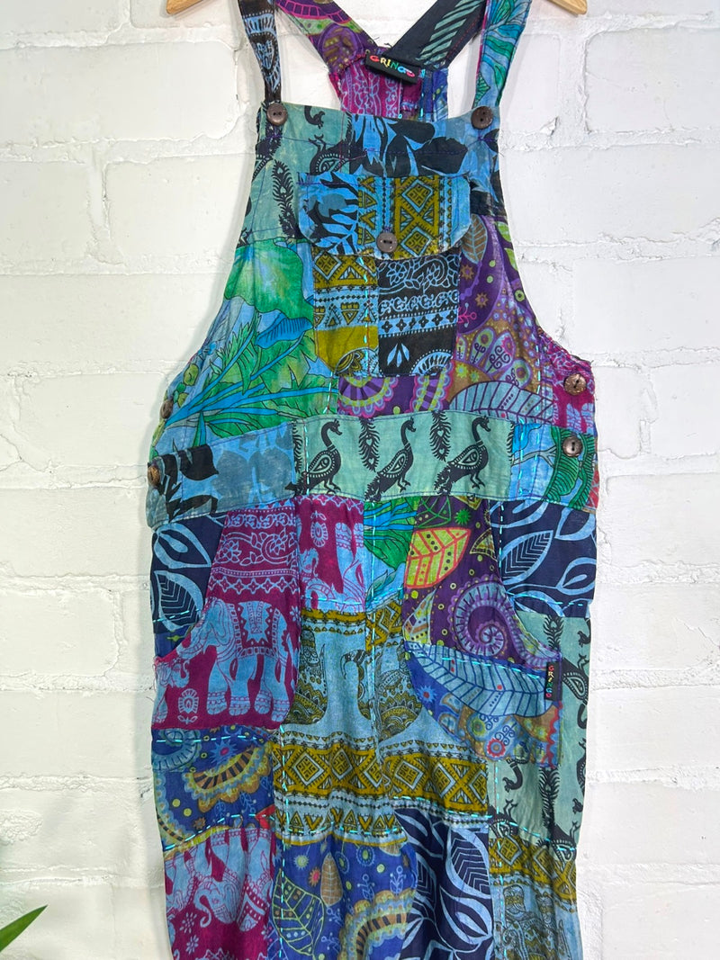 Kids Patchwork Dungarees