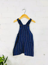 Kids Dungaree Dress With Pocket