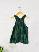 Kids Dungaree Dress With Pocket