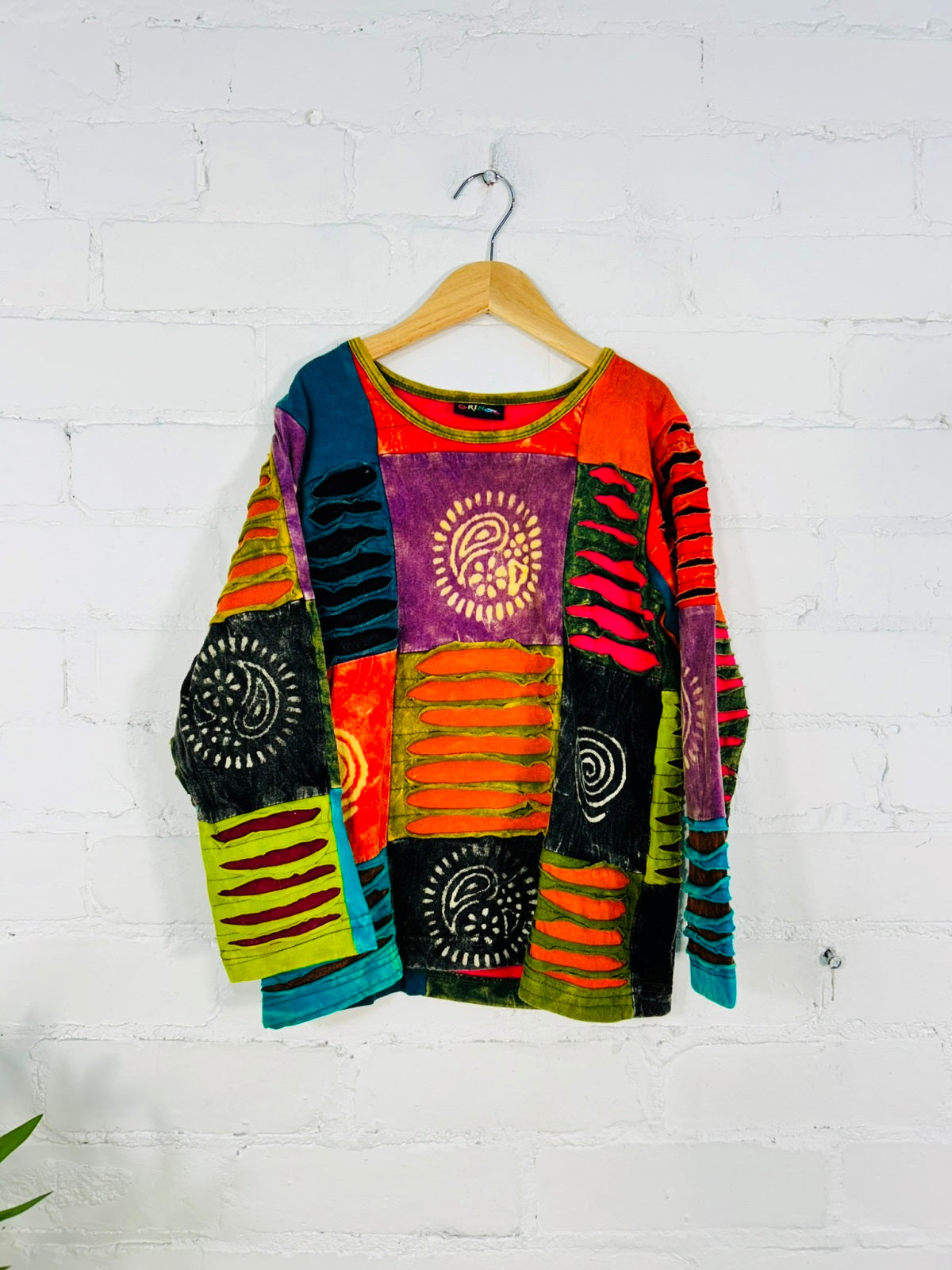 Kids Patch And Slash Long Sleeve T-shirt