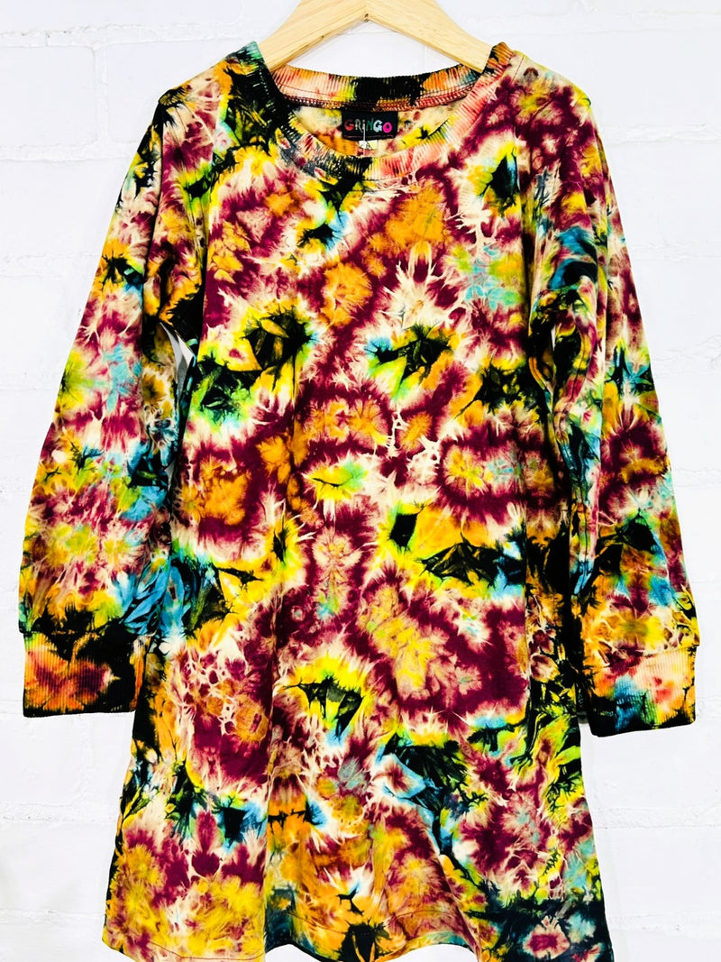 Tie Die Long Sleeve Dress