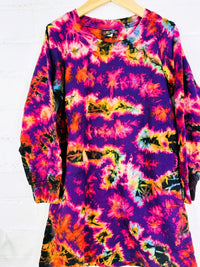 Tie Die Long Sleeve Dress