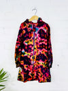 Long Zip Tie Dye Hood Top