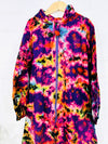 Long Zip Tie Dye Hood Top