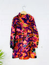 Long Zip Tie Dye Hood Top