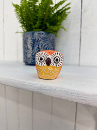 Small Wooden Painted Owl