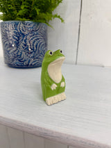Small Wooden Painted Frog