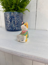 Wooden Reading Cat