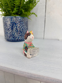 Wooden Reading Cat