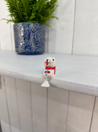 Tiny Wooden Seal Shelf Sitter