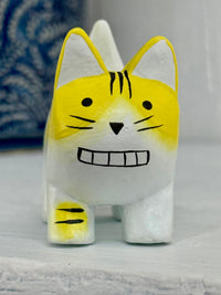 Set of Five Smiling Cats