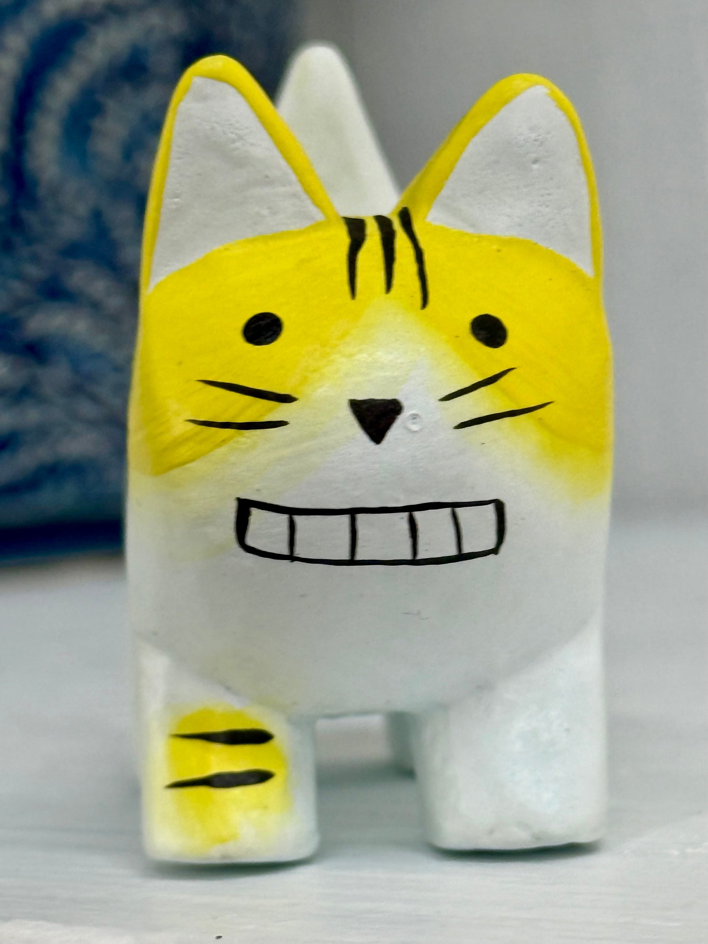 Set of Five Smiling Cats