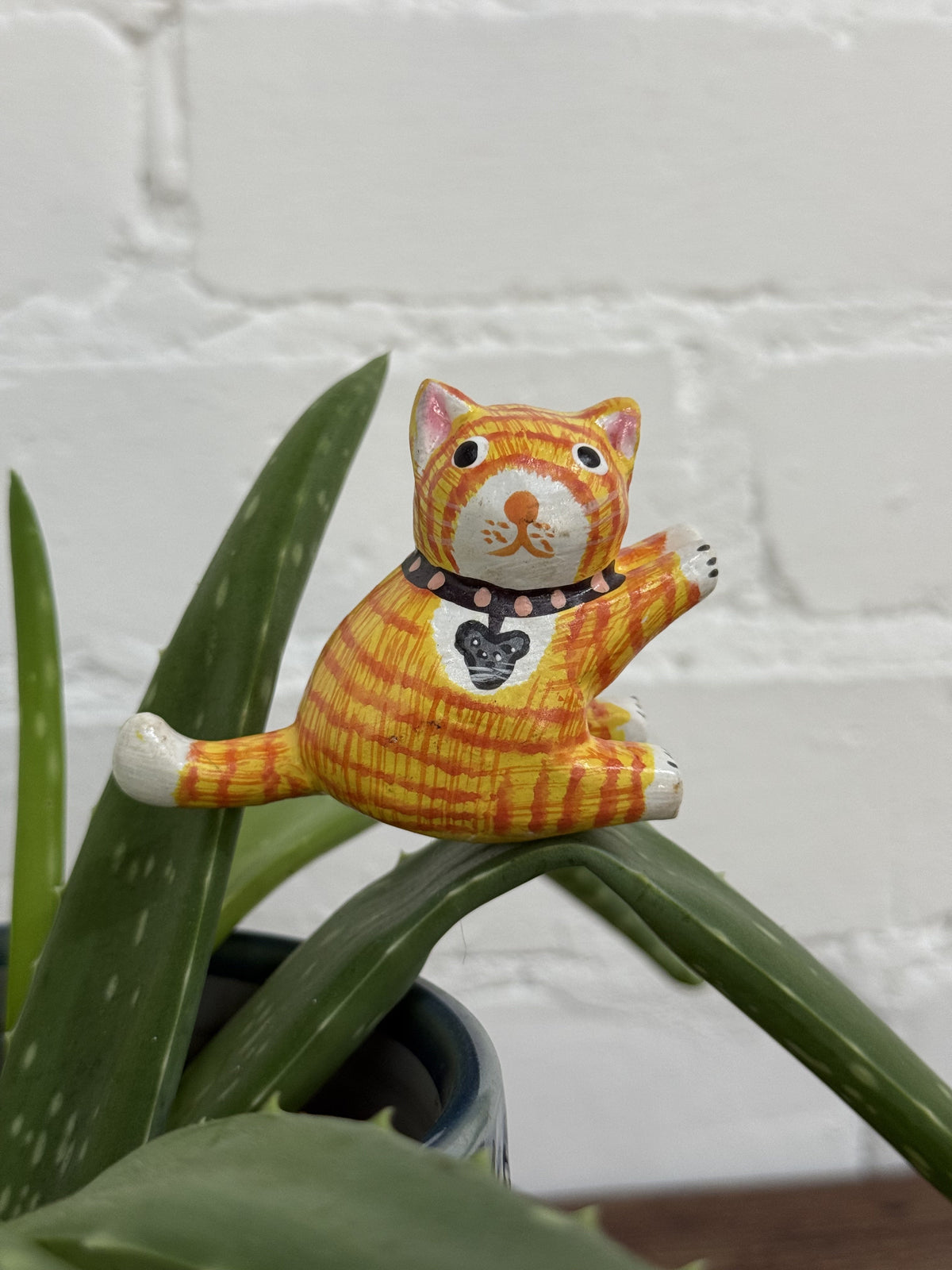 Small Wooden Ginger Cat