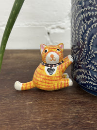 Small Wooden Ginger Cat