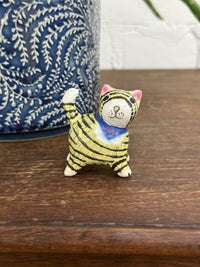 Small Wooden Yellow Cat
