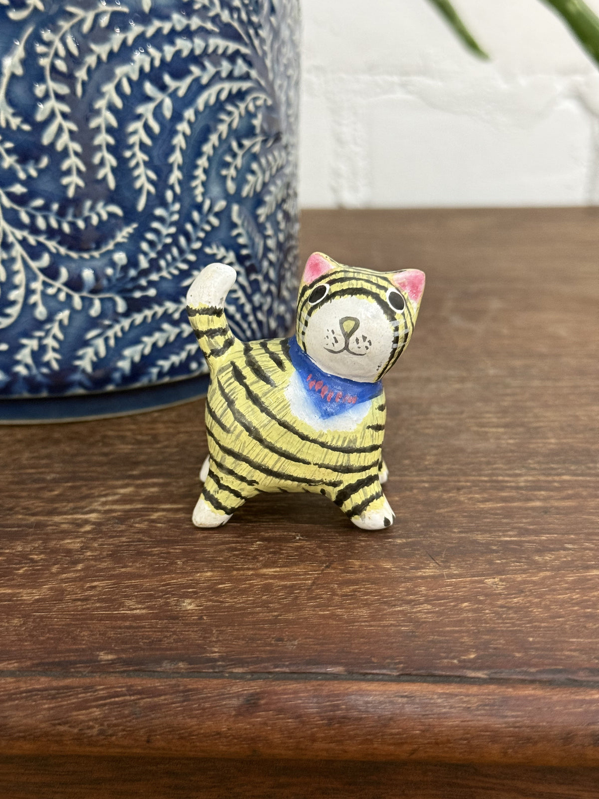 Small Wooden Yellow Cat