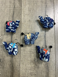 Indigo Elephant Keyring