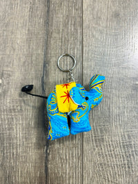 Bright Multi Elephant Keyring