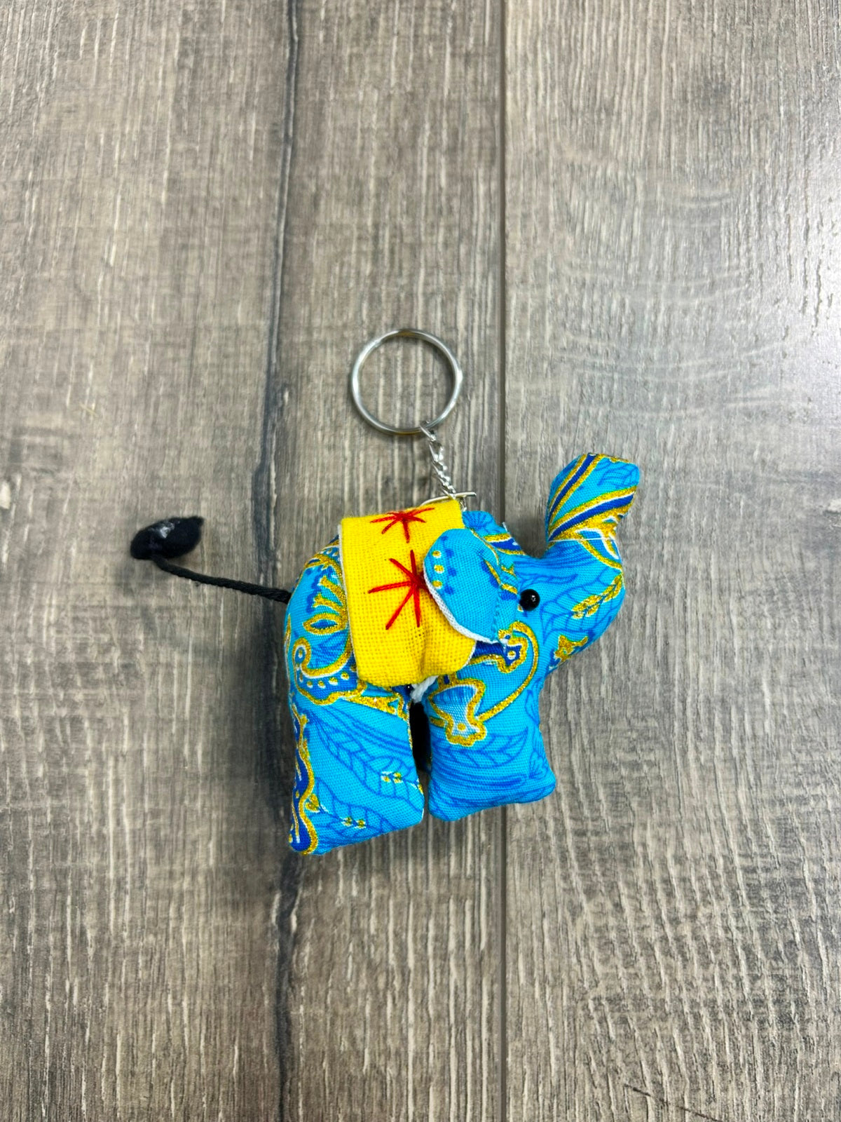 Bright Multi Elephant Keyring
