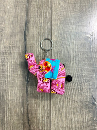 Bright Multi Elephant Keyring
