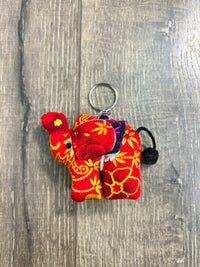 Bright Multi Elephant Keyring