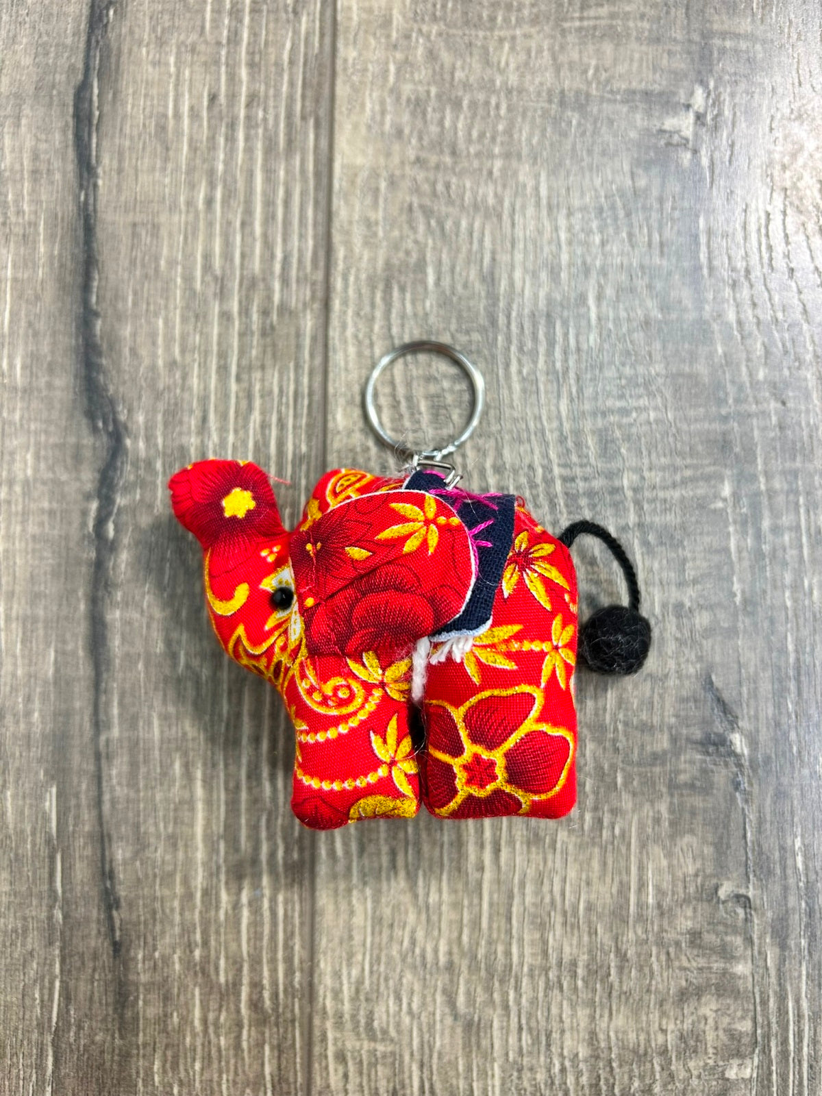 Bright Multi Elephant Keyring