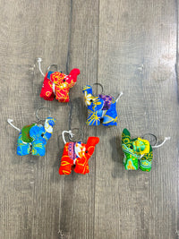 Bright Multi Elephant Keyring