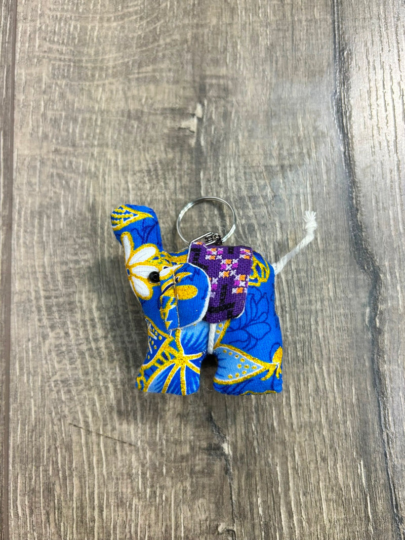 Bright Multi Elephant Keyring