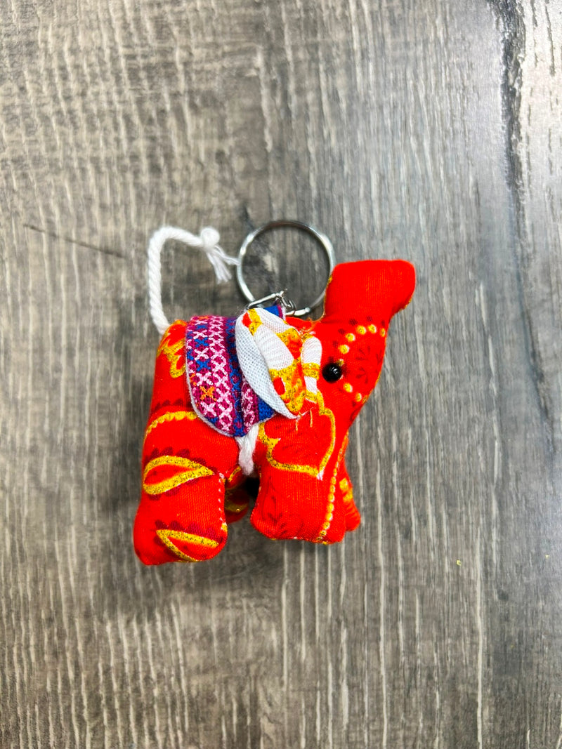 Bright Multi Elephant Keyring