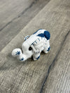 Small White Embroidered Elephant